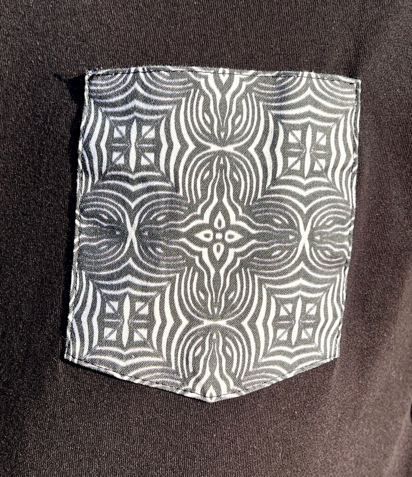 Sacred Vibrations Crew Neck Pocket T-Shirt