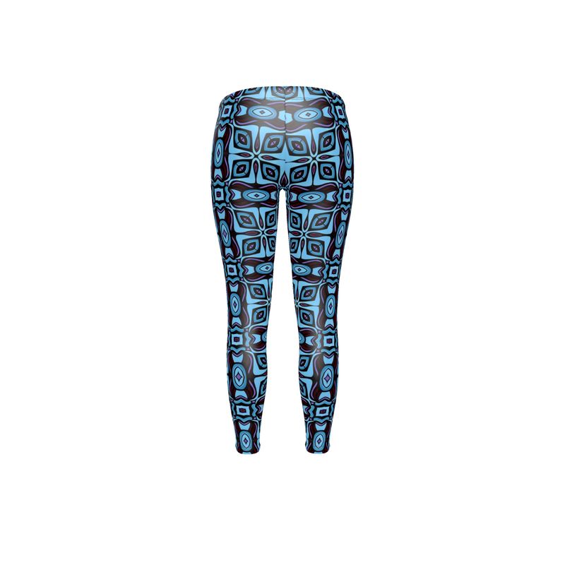 Turquoise Floral Leggings