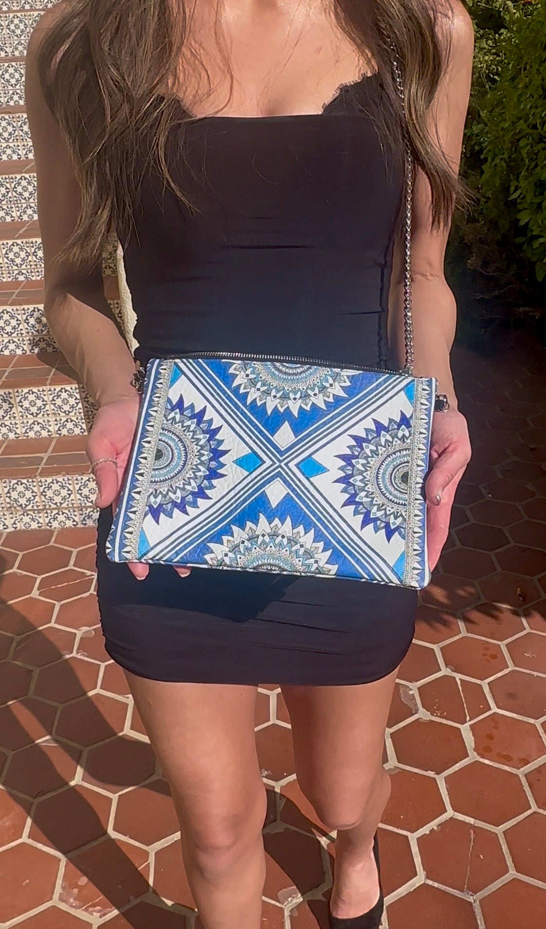 Internal Compass Leather Crossbody Bag