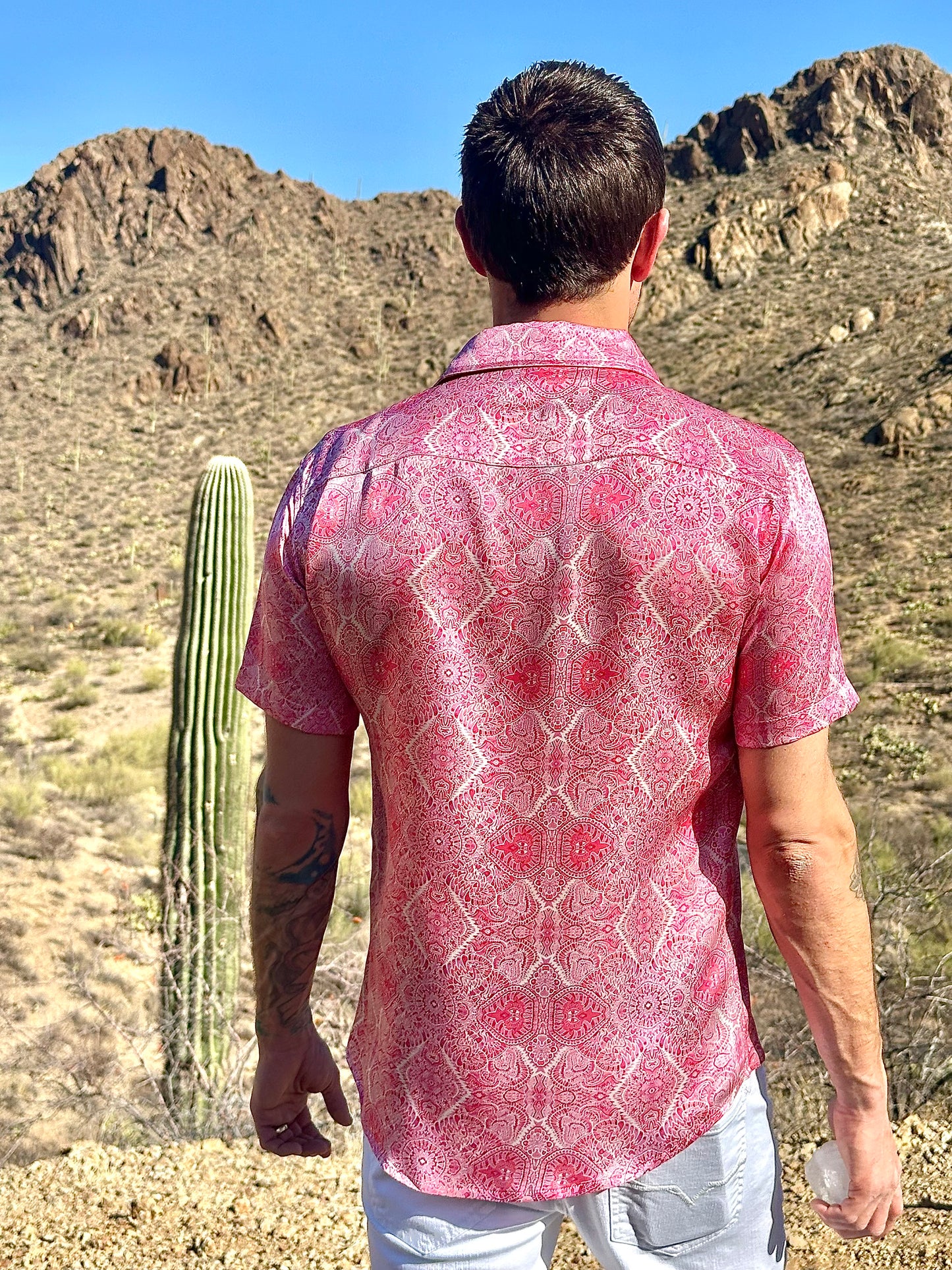 Funky and Fuego Silk Short Sleeve Shirt