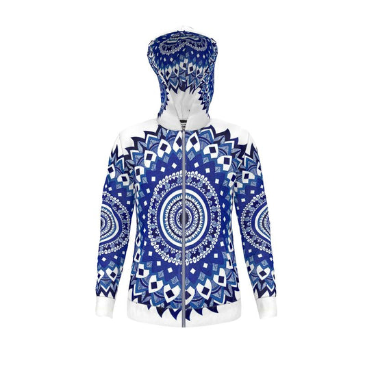 Indigo Child Blues Zip Up Hooded Sweatshirt (unisex)