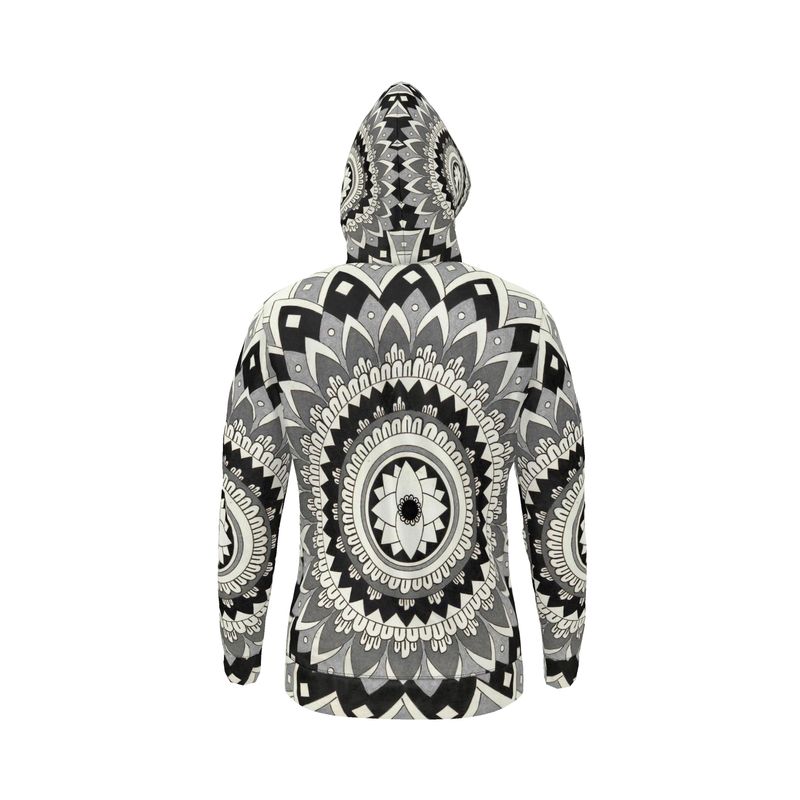 Sacred Bloom Zip Up Hooded Sweatshirt (unisex)