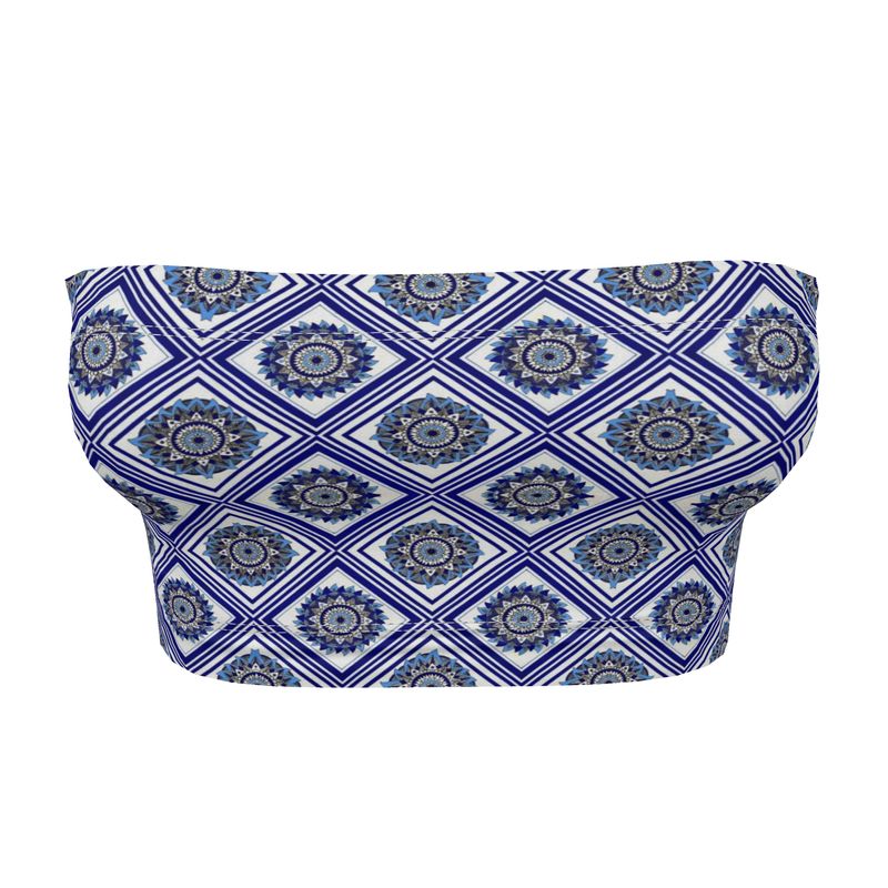 Indigo Cactus Flower Tube Top