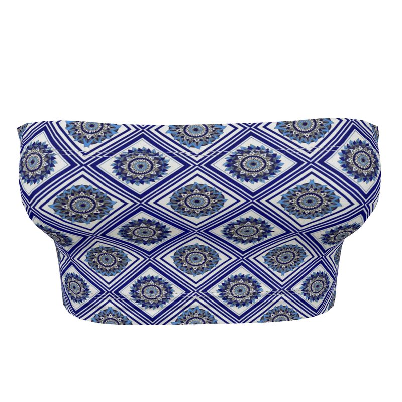 Indigo Cactus Flower Tube Top