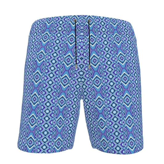 Turquoise and Amethyst Mens Swimming Shorts