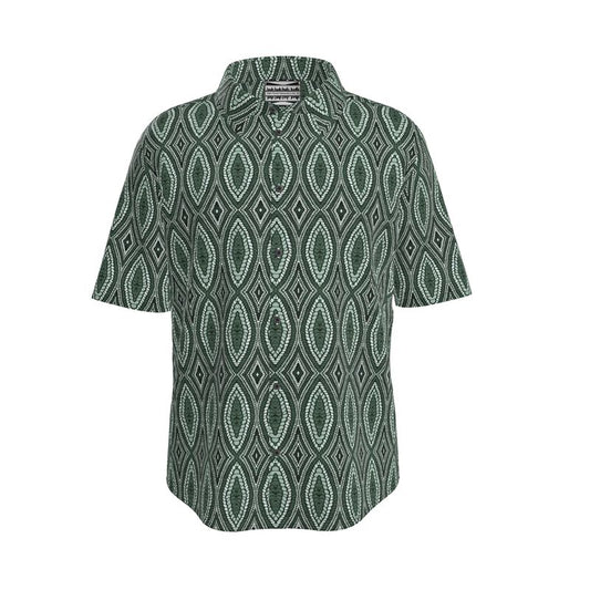 Snake and Rattle Mens Short Sleeve Linen Shirt