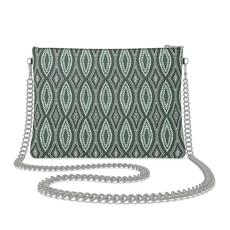 Snake and Rattle Leather Crossbody Bag