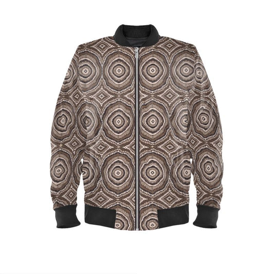 Snake Medallions Reversible Silk Bomber Jacket