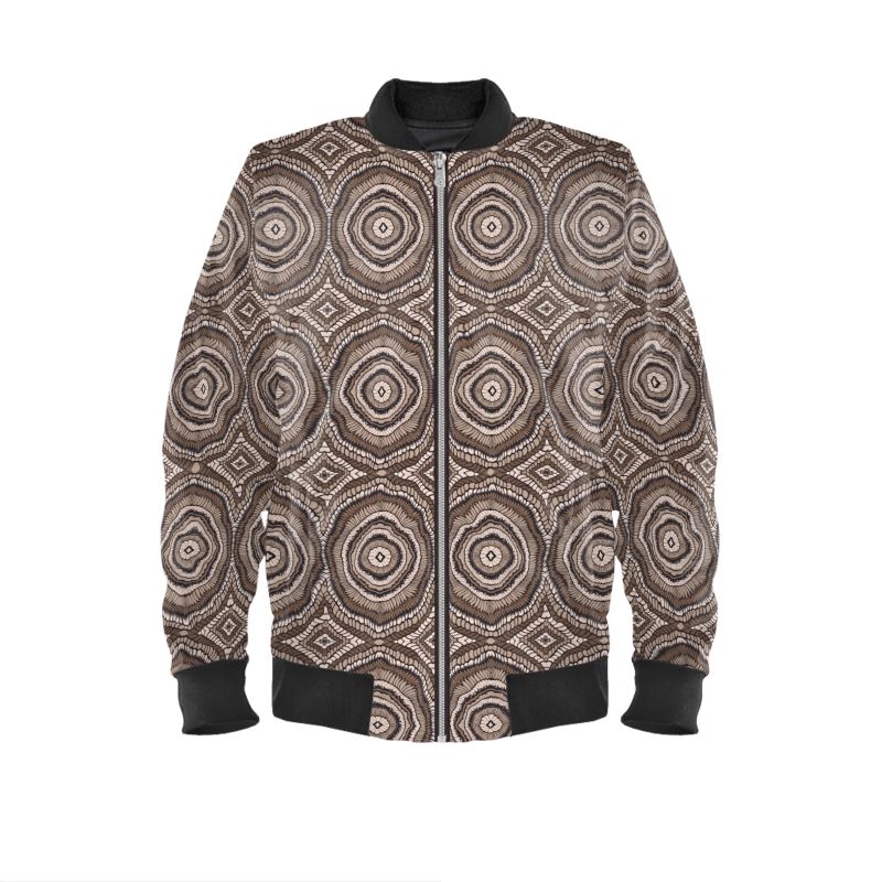 Snake Medallions Reversible Silk Bomber Jacket