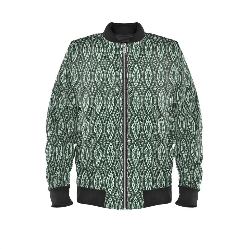 Snake and Rattle Reversible Silk Bomber Jacket