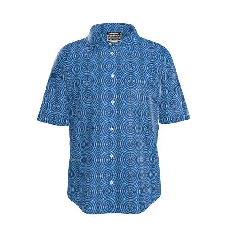 Azul Medallions Silk Short Sleeve Shirt