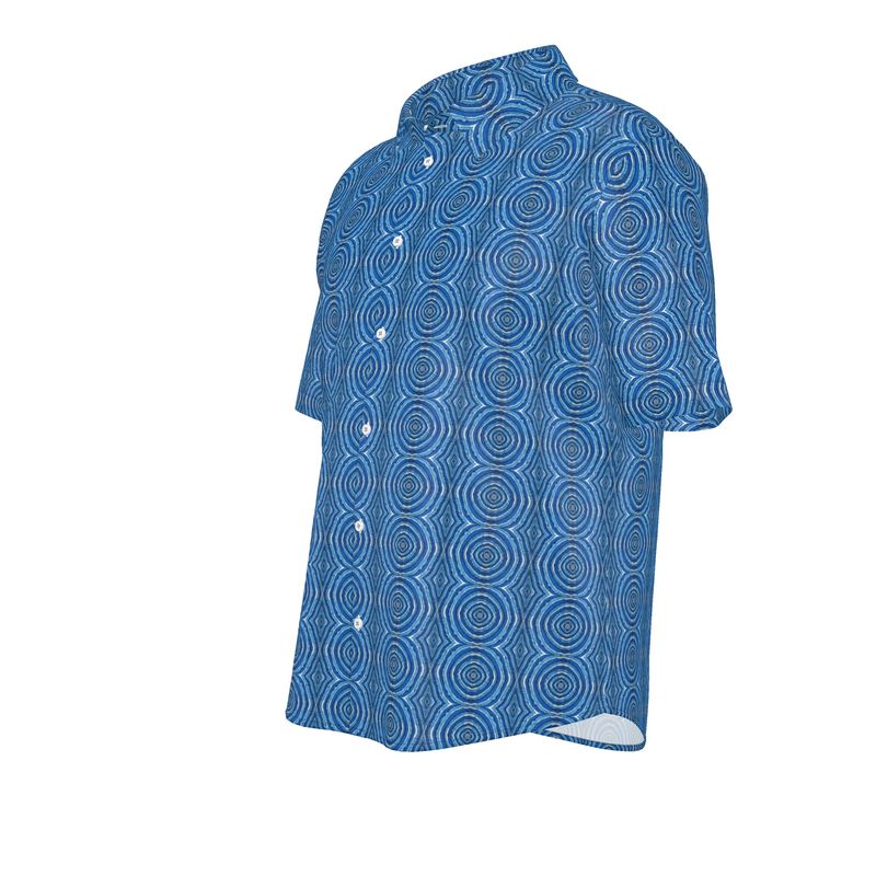 Azul Medallions Silk Short Sleeve Shirt