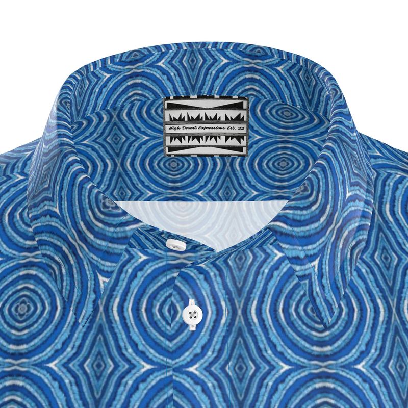 Azul Medallions Silk Short Sleeve Shirt