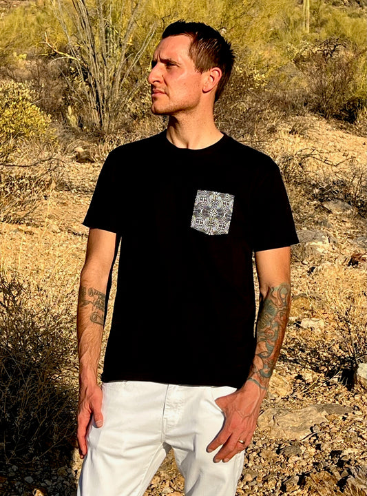 Sacred Vibrations Crew Neck Pocket T-Shirt